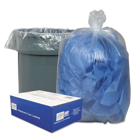 Classic Clear 33 gal Trash Bags, 33 in x 39 in, Medium-Duty, 0.63 mil, Clear, 250 PK WEBBC40
